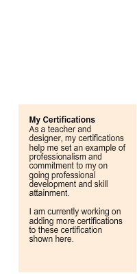 About my industry certifications.