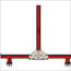 Wood and steel kayak rack build front view SolidWorks design.